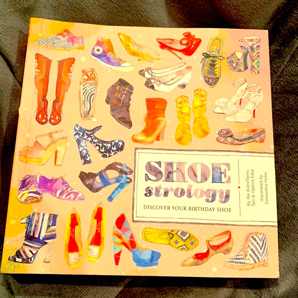 Shoestrology book Astro Twins showing best shoe based on your birthday like new.